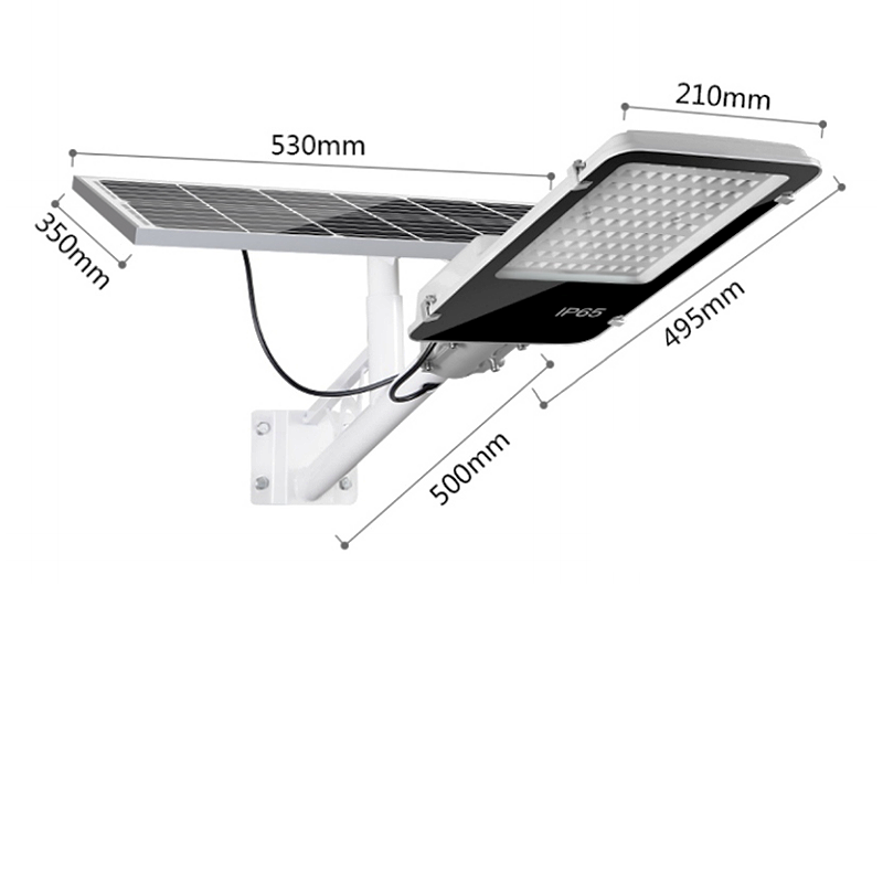 尺寸图,SF太阳能路灯,太阳能路灯,分体太阳能路灯,太阳能LED路灯,LED路灯-丰朗光电