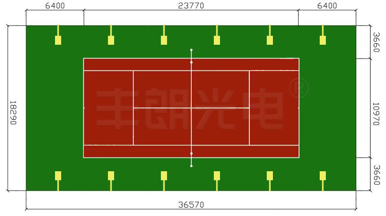布灯方式，网球场照明工程案例-丰朗光电