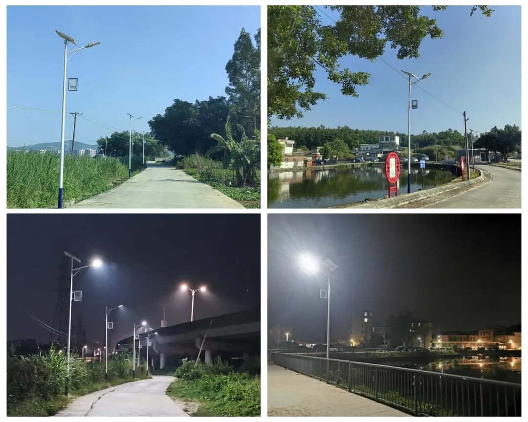 4031盏爱心路灯照亮广东江门鹤山市共和镇村民回家路---丰朗光电