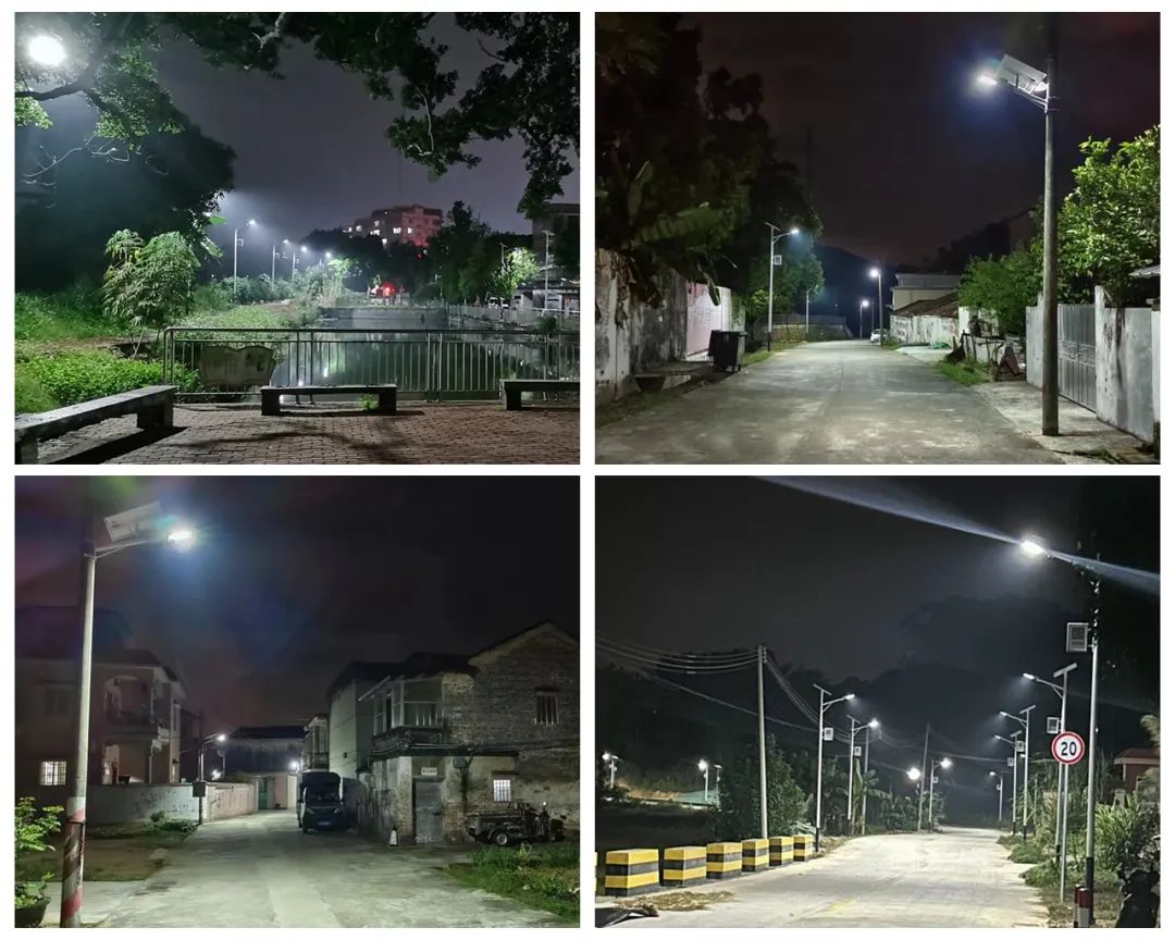 4031盏爱心路灯照亮广东江门鹤山市共和镇村民回家路---丰朗光电