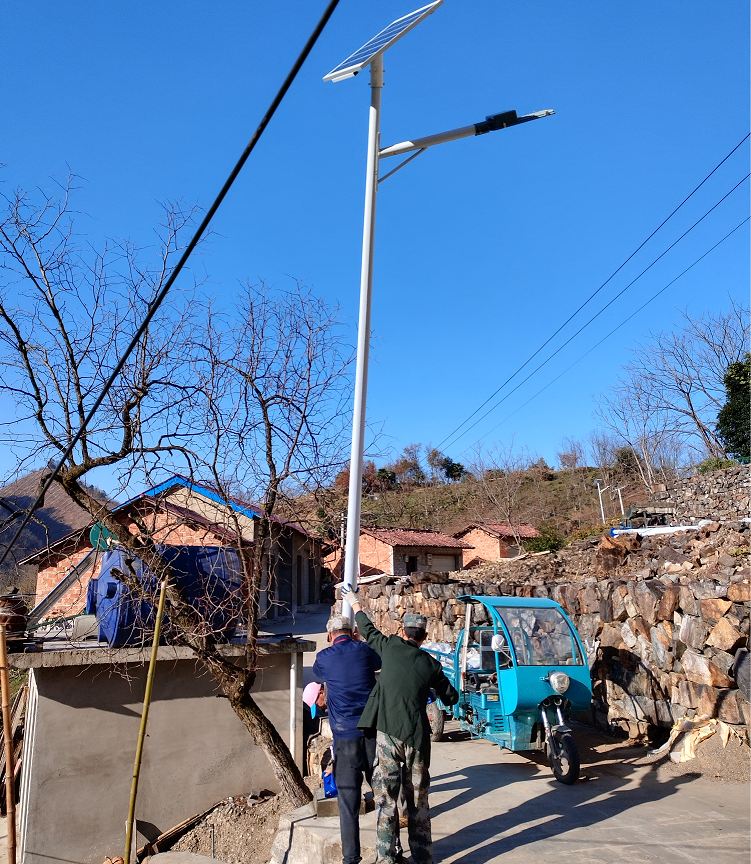 安徽宣城宁国市南极乡龙川村路灯亮化暖民心---丰朗光电